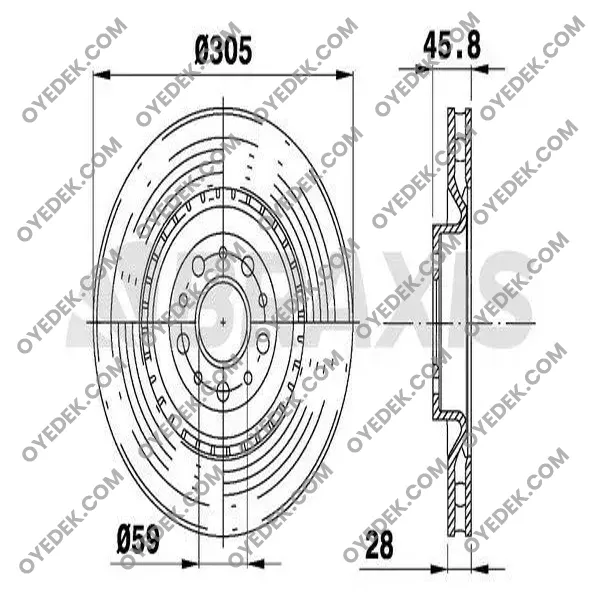 ALFA ROMEO 156 Ön Fren Diski Havalı 60670801