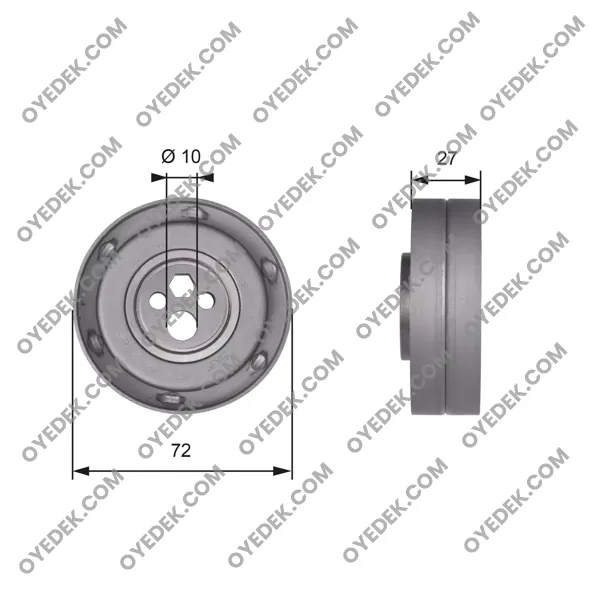 AUDI 80 B4 Sedan Eksantrik Triger Gergi Rulmanı T 078109243C