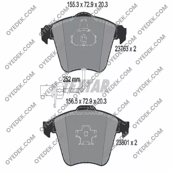 AUDI A4 B5 Ön Fren Balatası Fişli 4E0698151M