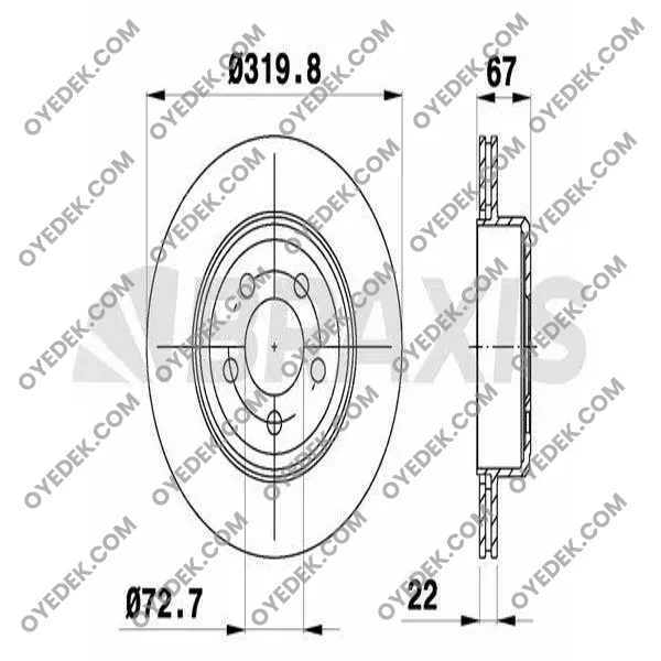 CHRYSLER 300C Arka Fren Diski Havalı 4779209AB