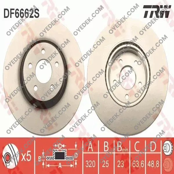 FORD FOCUS II Ön Fren Diski 1368548