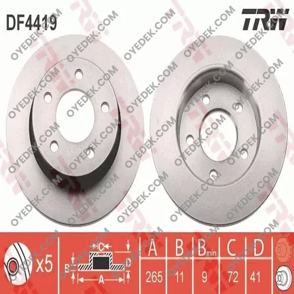 MAZDA 3 Arka Fren Diski Takım C24Y26251C9A