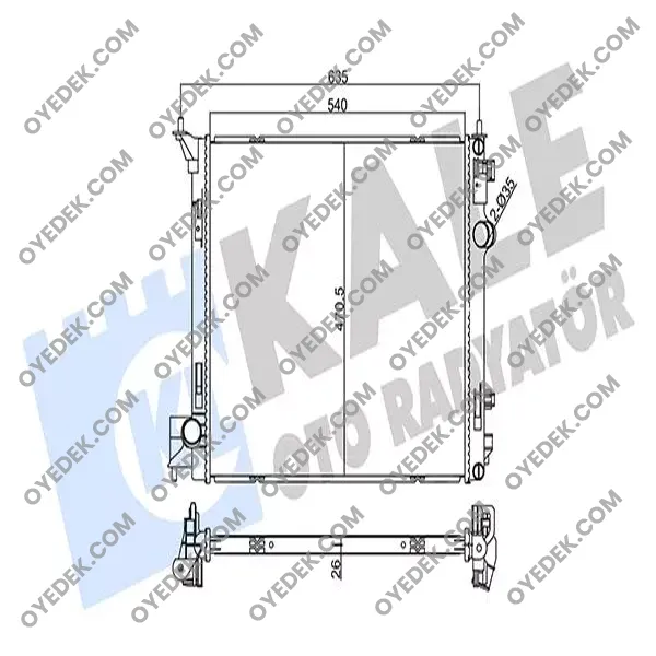 NISSAN QASHQAI II SUV Motor Su Radyatörü Brazing 26Mm- 2140000Q3J