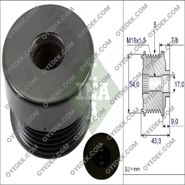 OPEL ASTRA G Hatchback Alternatör Rulmanlı Kasnak 1204412