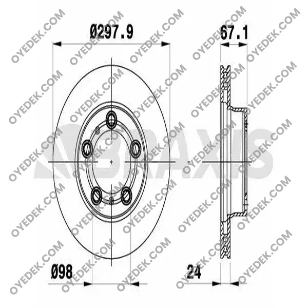 PORSCHE BOXSTER Ön Fren Diski Sağ Havalı 98735140201