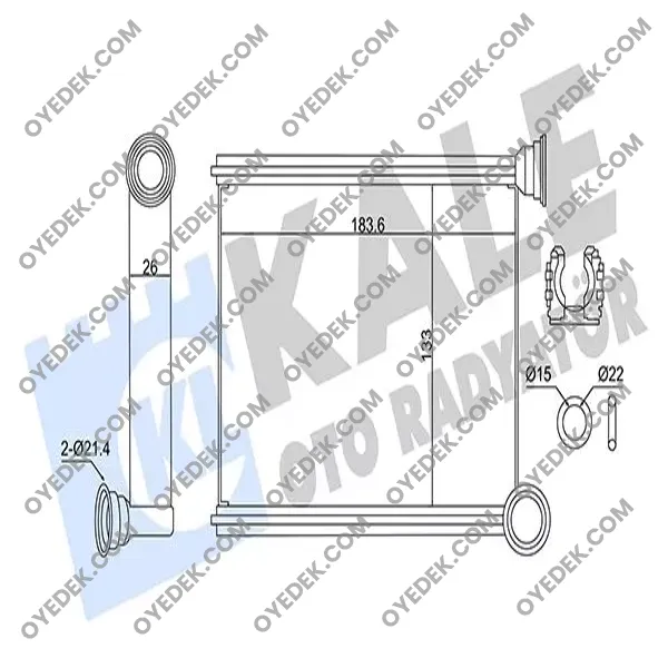 RENAULT LOGAN I Kalorifer Radyatörü Aluminyum-Brazing 271153553R