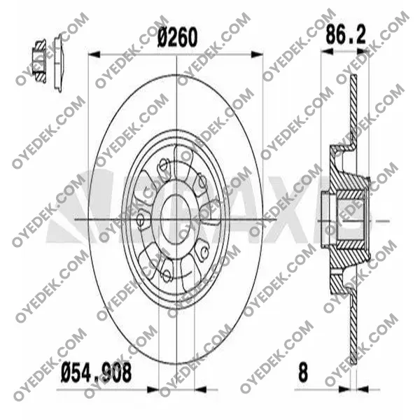 RENAULT MEGANE III Hatchback Arka Fren Diski 432001539R