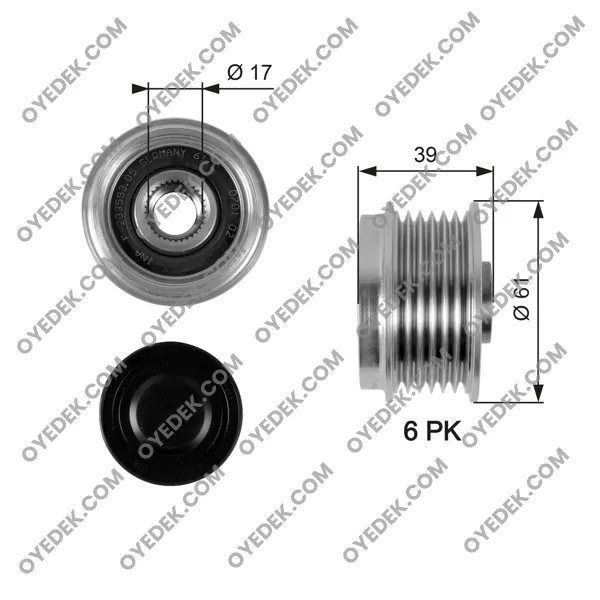 SEAT IBIZA III Alternatör Kasnağı 03D903119A