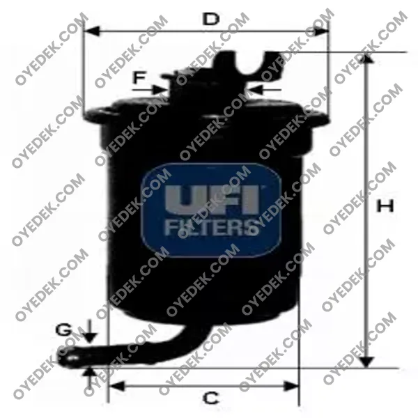 TOYOTA YARIS Benzin Filtre Soft Top Panelvan/Van Compact 4 I 4 23300-87625