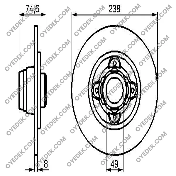 RENAULT 19 II Cabriolet Arka Fren Diski Adet 7700780077