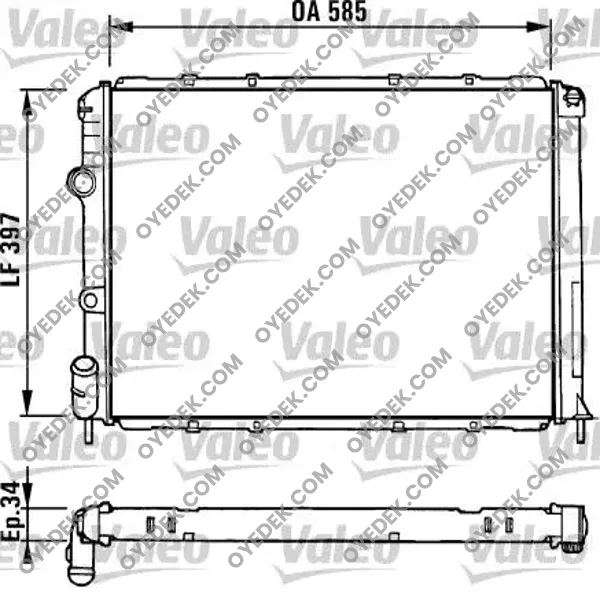 RENAULT MEGANE I Motor Su Radyatörü Klimalı Manuel 7700838133