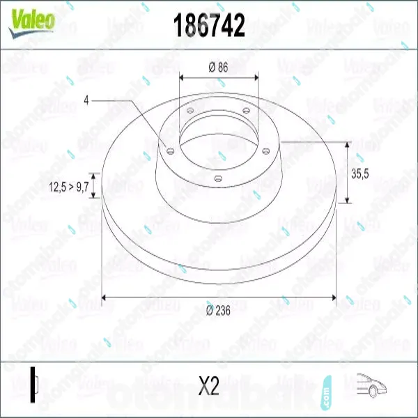VOLKSWAGEN KAEFER  VALEO Ön Fren Diski Tk  96284392
